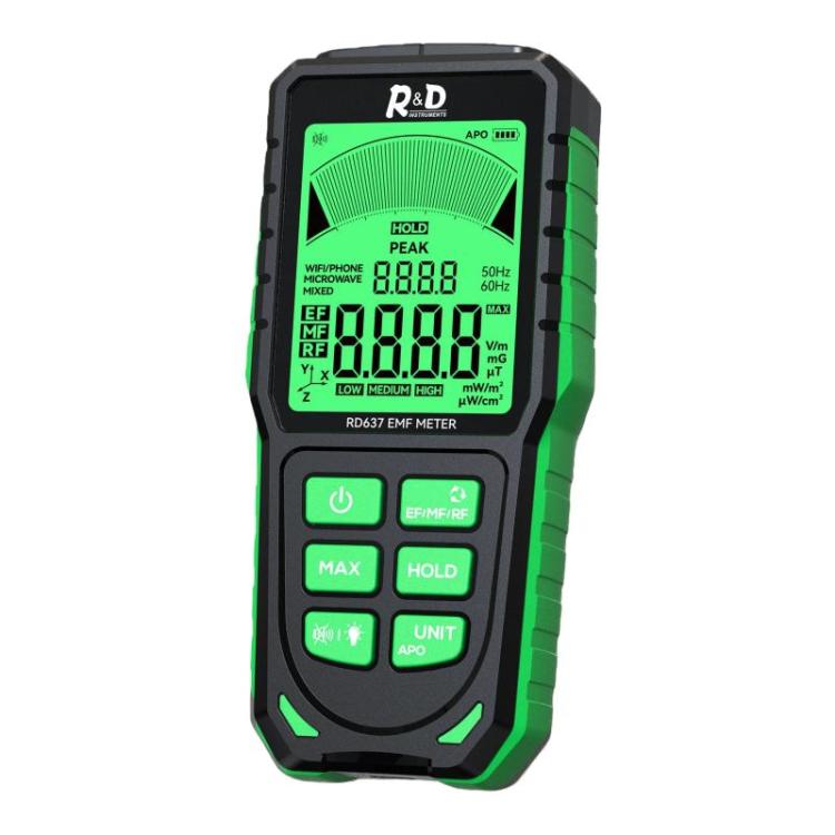 Máy kiểm tra bức xạ điện từ sạc lại có báo động và màn hình kỹ thuật số 3 trong 1 R&D INSTRUMENTS RD637, RD637