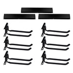 9 móc treo tường bằng kim loại gắn tường Slatwall cho dụng cụ làm vườn, móc treo tháo rời