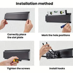 9 móc treo tường bằng kim loại gắn tường Slatwall cho dụng cụ làm vườn, móc treo tháo rời
