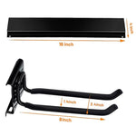 9 móc treo tường bằng kim loại gắn tường Slatwall cho dụng cụ làm vườn, móc treo tháo rời