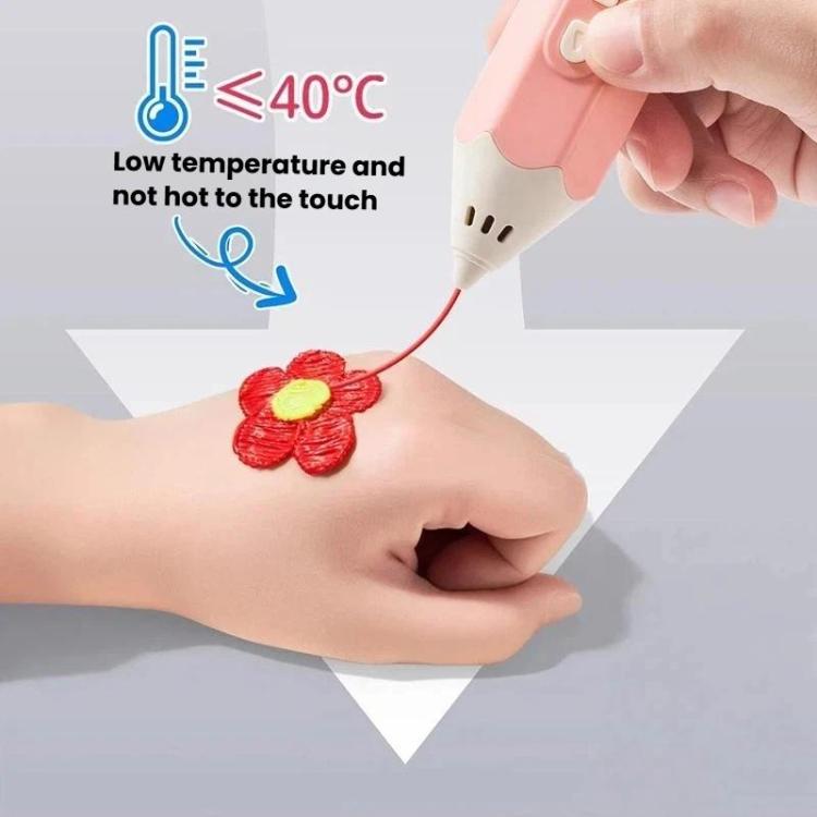 Bút in 3D sạc lại FUNJOY CH415-14 với đèn báo, bút 3D nổi nhiệt độ thấp cho trẻ em, màu hồng + 4 cuộn, hồng + 14 cuộn, xanh dương + 4 cuộn, xanh dương + 14 cuộn, tím + 4 cuộn, tím + 14 cuộn