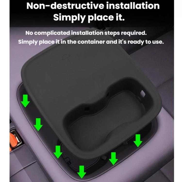For Leapmotor B10 Wireless Charging Silicone Anti-Slip Water Bottle Holder