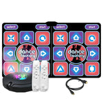 Thảm nhảy cảm ứng chuyển động AR cho TV & PC, Bàn chơi thể dục không dây hai người với HDMI & thẻ nhớ 16GB, kiểu đôi, kiểu nhung