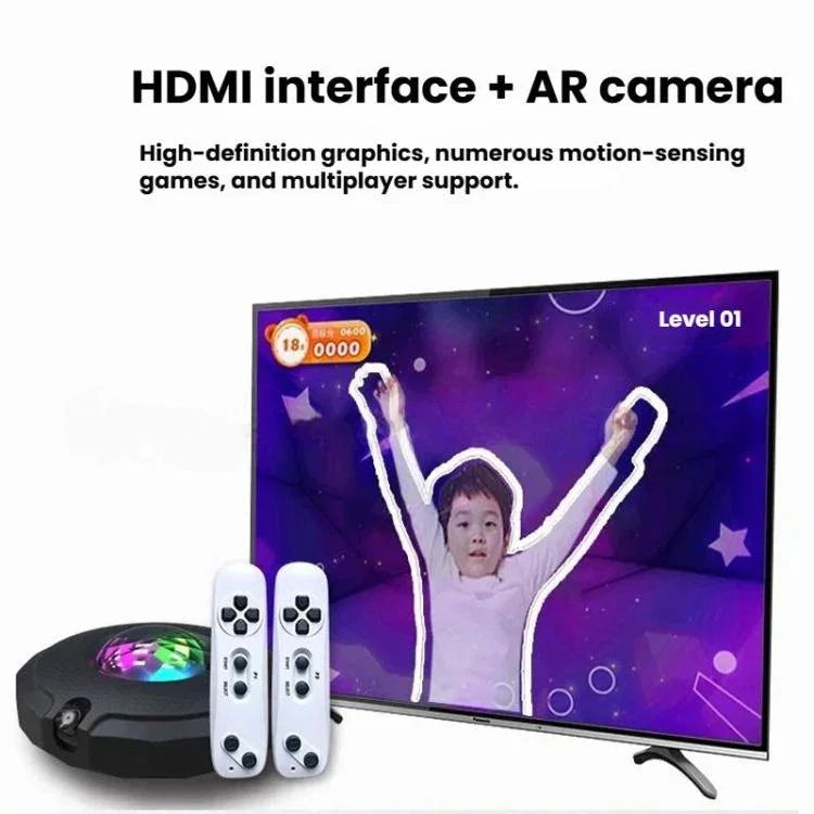 Thảm nhảy cảm ứng chuyển động AR cho TV & PC, Bàn chơi thể dục không dây hai người với HDMI & thẻ nhớ 16GB, kiểu đôi, kiểu nhung