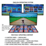 Thảm nhảy cảm ứng chuyển động AR cho TV & PC, Bàn chơi thể dục không dây hai người với HDMI & thẻ nhớ 16GB, kiểu đôi, kiểu nhung