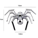 2pcs General Car Metallic Spider Emblem 3D Car Decorative Sticker, Metallic Spider