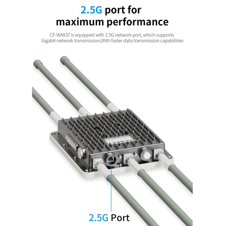 COMFAST CF-WA937 WiFi 6 3000Mbps Outdoor Access Point Dual-Band High-Power Wireless AP With 2.5G Ethernet, EU Plug, US Plug