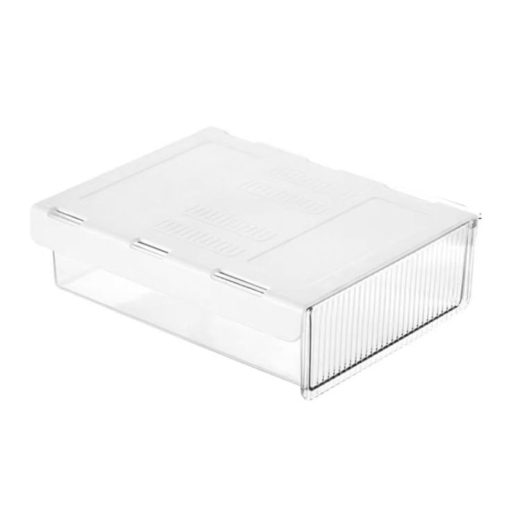 Hộp đựng ngăn kéo ẩn dưới bàn, hộp lưu trữ vô hình cho văn phòng phẩm và đồ dùng văn phòng, màu trong suốt trung bình, trong suốt đen trung bình, trong suốt lớn, trong suốt đen lớn, XL trong suốt