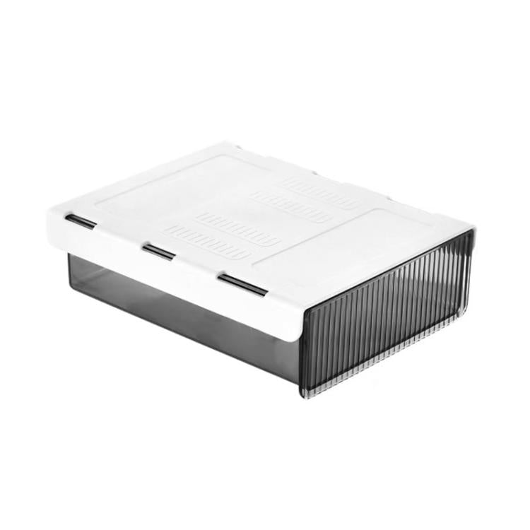 Hộp đựng ngăn kéo ẩn dưới bàn, hộp lưu trữ vô hình cho văn phòng phẩm và đồ dùng văn phòng, màu trong suốt trung bình, trong suốt đen trung bình, trong suốt lớn, trong suốt đen lớn, XL trong suốt