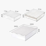 Hộp đựng ngăn kéo ẩn dưới bàn, hộp lưu trữ vô hình cho văn phòng phẩm và đồ dùng văn phòng, màu trong suốt trung bình, trong suốt đen trung bình, trong suốt lớn, trong suốt đen lớn, XL trong suốt