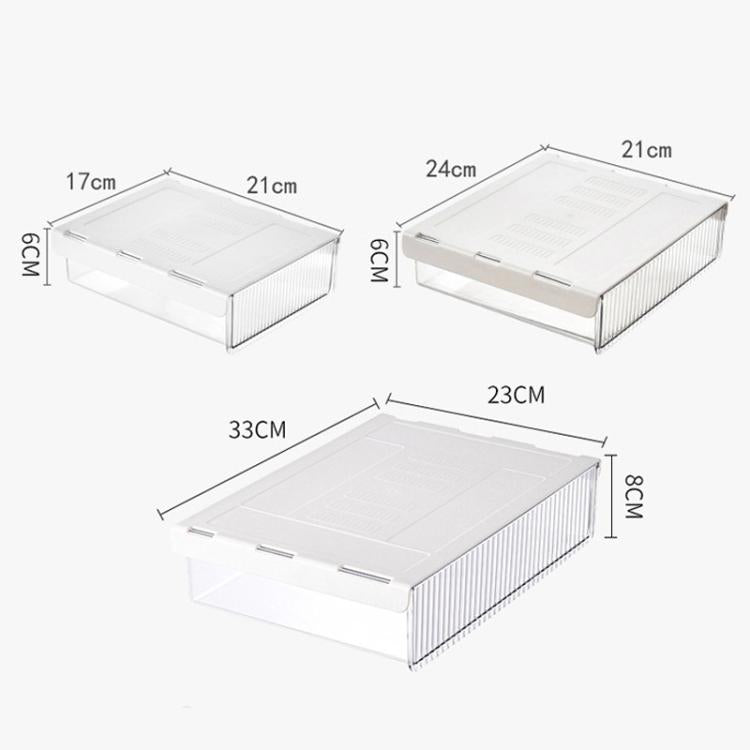 Hộp đựng ngăn kéo ẩn dưới bàn, hộp lưu trữ vô hình cho văn phòng phẩm và đồ dùng văn phòng, màu trong suốt trung bình, trong suốt đen trung bình, trong suốt lớn, trong suốt đen lớn, XL trong suốt