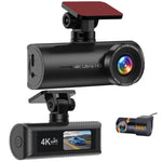 Camera hành trình ô tô kết nối WiFi 4K ghi hình kép, trước + trong, trước + trong + định vị GPS, trước + sau, trước + sau + định vị GPS