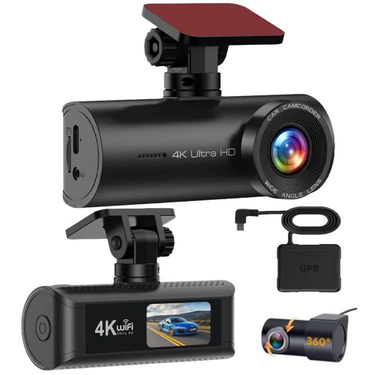 Camera hành trình ô tô kết nối WiFi 4K ghi hình kép, trước + trong, trước + trong + định vị GPS, trước + sau, trước + sau + định vị GPS