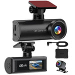Camera hành trình ô tô kết nối WiFi 4K ghi hình kép, trước + trong, trước + trong + định vị GPS, trước + sau, trước + sau + định vị GPS