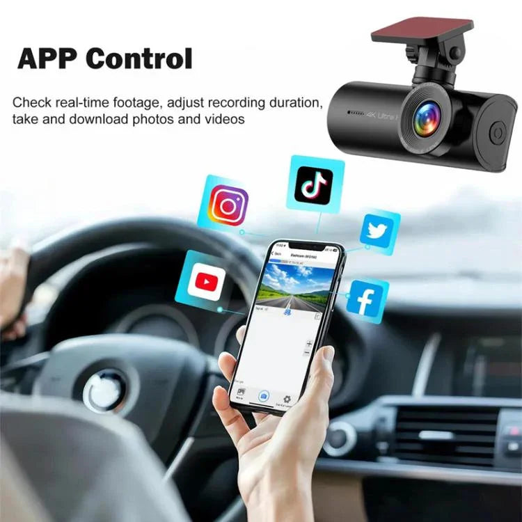 Camera hành trình ô tô kết nối WiFi 4K ghi hình kép, trước + trong, trước + trong + định vị GPS, trước + sau, trước + sau + định vị GPS