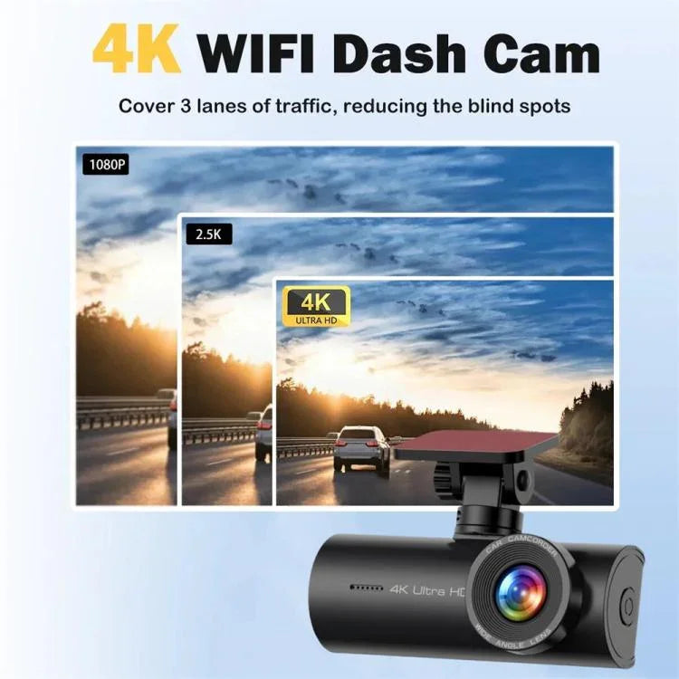 Camera hành trình ô tô kết nối WiFi 4K ghi hình kép, trước + trong, trước + trong + định vị GPS, trước + sau, trước + sau + định vị GPS