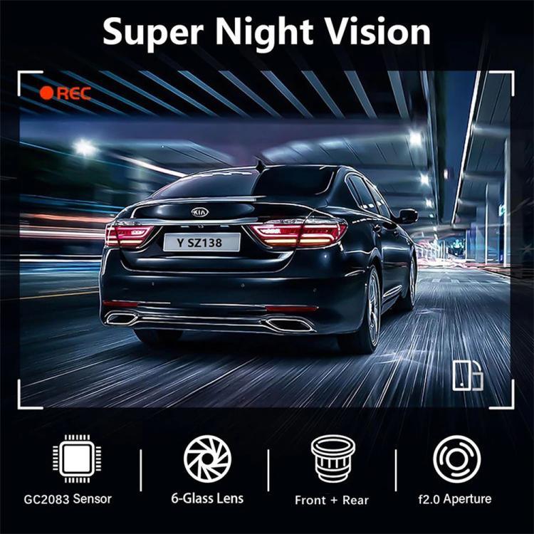 Camera hành trình ô tô kết nối WiFi 4K ghi hình kép, trước + trong, trước + trong + định vị GPS, trước + sau, trước + sau + định vị GPS