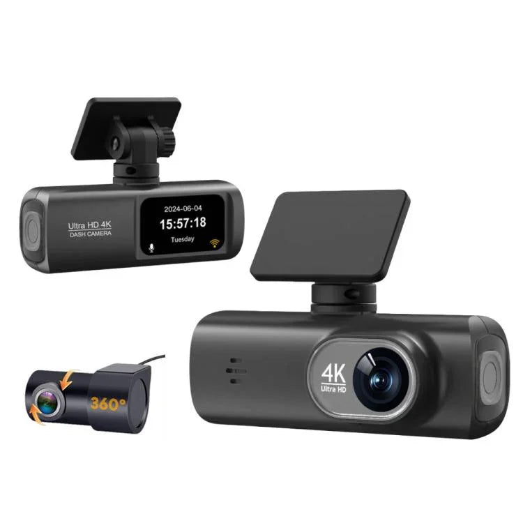 Camera hành trình ô tô kết nối WiFi ghi hình kép 4K, trước + sau, trước + sau + định vị GPS, trước + trong, trước + trong + định vị GPS