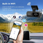 Camera hành trình ô tô kết nối WiFi ghi hình kép 4K, trước + sau, trước + sau + định vị GPS, trước + trong, trước + trong + định vị GPS