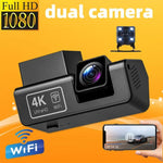 Camera hành trình không màn hình M68 1080P HD nhìn ban đêm, ghi hình giám sát đỗ xe 24 giờ, trước + WiFi, trước + sau + WiFi
