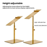Giá để giày bằng thép không gỉ, giá trưng bày giày cao gót, chân điều chỉnh 140x50mm bóng gương, chân điều chỉnh 140x50mm màu vàng hồng, chân điều chỉnh 140x50mm màu đen, chân điều chỉnh 140x50mm màu titan, chân điều chỉnh màu đen, chân vuông/tròn màu đen