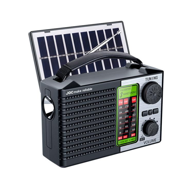 Đài năng lượng mặt trời toàn băng tần JOC TG-099BT-S với đèn pin, đài Bluetooth di động, JOC TG-099BT-S