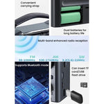Đài năng lượng mặt trời toàn băng tần JOC TG-099BT-S với đèn pin, đài Bluetooth di động, JOC TG-099BT-S
