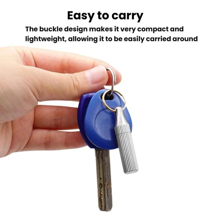 Bộ 2 dao khắc viên nang mini móc khóa đồng thau nhỏ, màu vàng + bạc