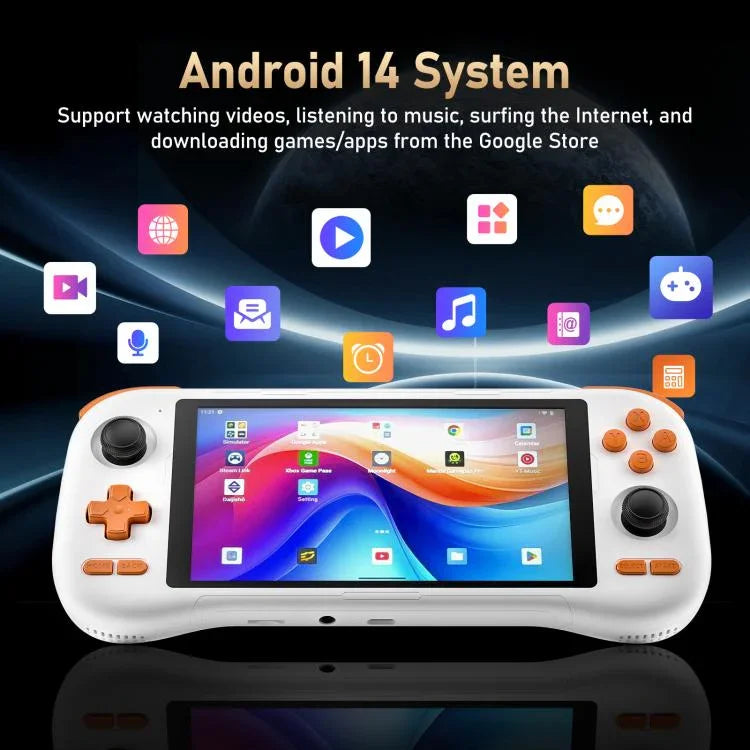 Máy chơi game Retro K56 với màn hình cảm ứng 5.5 inch, hệ điều hành Android 14, giao diện ES-DE cho chơi game nhanh hơn, không kèm thẻ game, 6+128G
