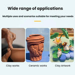 Bộ 3 dụng cụ điêu khắc đất sét gốm thủ công, dụng cụ dập nổi đất sét nhựa, 3 dụng cụ điêu khắc