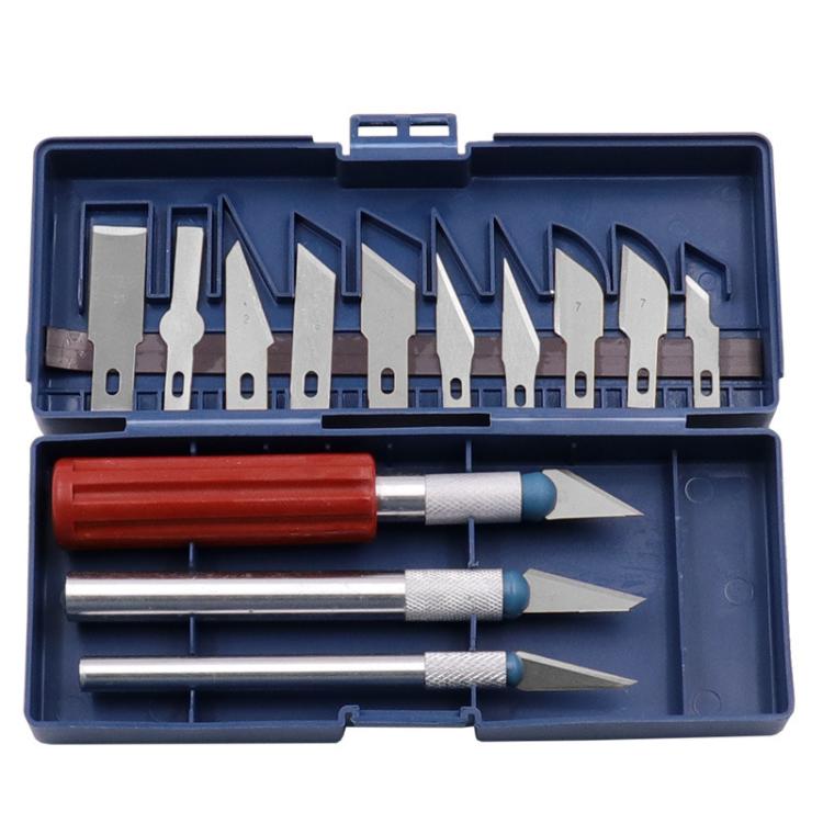 Bộ dao khắc kim loại, dao khắc giấy mẫu, hộp 13 cái
