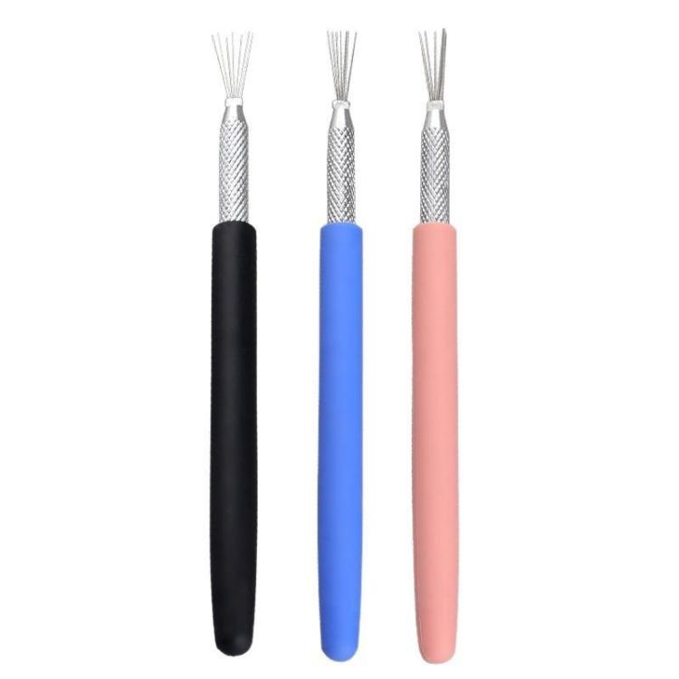 Bộ 3 dụng cụ tạo hình đất sét gốm mềm, cọ tạo kết cấu đất sét DIY, 3 cọ tạo kết cấu