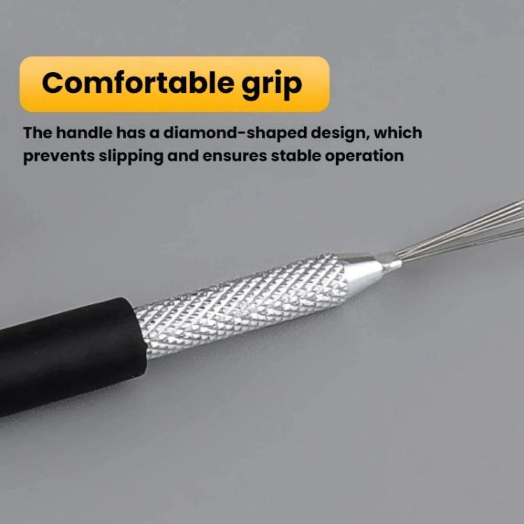 Bộ 3 dụng cụ tạo hình đất sét gốm mềm, cọ tạo kết cấu đất sét DIY, 3 cọ tạo kết cấu
