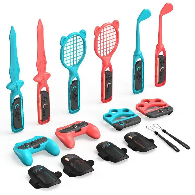 Bộ tay cầm thể thao STARTRC GAMES gồm kiếm, vợt tennis, vô lăng đua, cho Nintendo Switch 2 14 trong 1