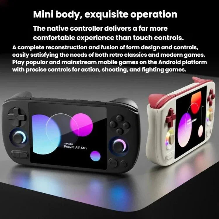 Máy chơi game cầm tay AYANEO Pocket AIR màn hình LCD mini 4.2 inch 60Hz, Android 11, cần điều khiển hiệu ứng Hall, màu trắng 2G+32G, đen 2G+32G, Retro 3G+64G, trắng 3G+64G, đen 3G+64G