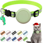 Vòng cổ mèo chống nước có giá đỡ silicone cho AirTag thế hệ 2 / AirTag thế hệ 1, khóa an toàn tháo rời và mặt dây cá & chuông
