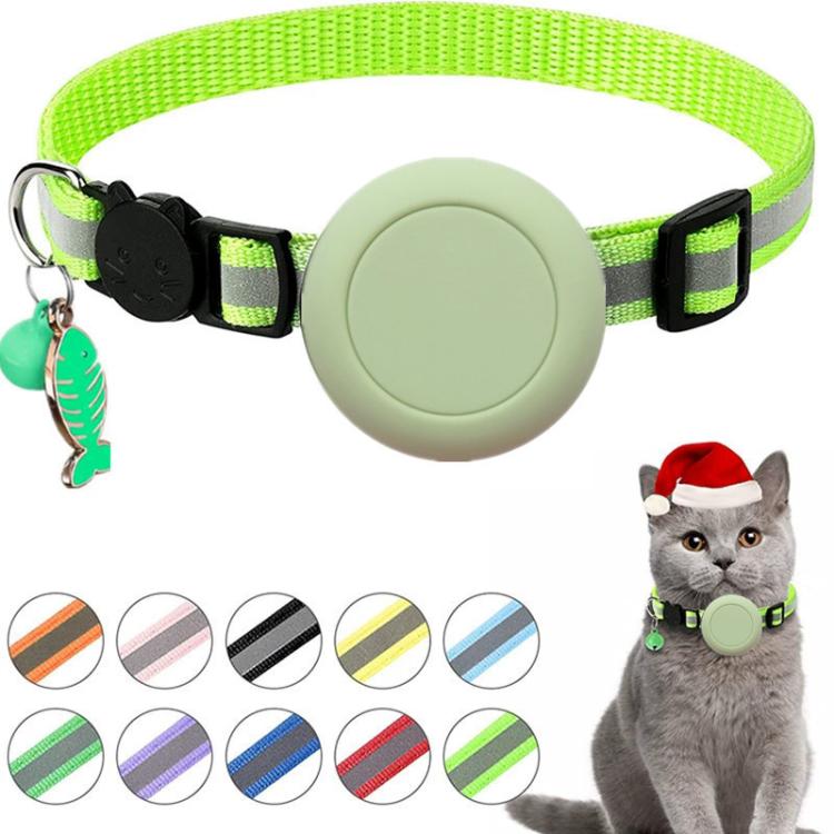 Vòng cổ mèo chống nước có giá đỡ silicone cho AirTag thế hệ 2 / AirTag thế hệ 1, khóa an toàn tháo rời và mặt dây cá & chuông