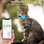 Vòng cổ mèo chống nước có giá đỡ silicone cho AirTag thế hệ 2 / AirTag thế hệ 1, khóa an toàn tháo rời và mặt dây cá & chuông