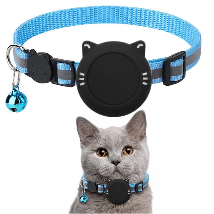Vòng cổ mèo chống nước có giá đỡ silicone cho AirTag thế hệ 2 / AirTag thế hệ 1, khóa an toàn tháo rời và mặt dây cá & chuông
