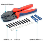Bộ dụng cụ MC4 PV gồm kìm bấm, cờ lê, đầu nối PV, túi đựng dụng cụ, 24 trong 1