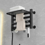 Giá treo khăn sấy điện cảm ứng thông minh, giá phơi khăn phòng tắm, dây điện bên phải đen nhỏ, dây điện bên trái đen nhỏ