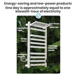 Smart Touchscreen Display Electric Heated Towel Rack Bathroom Drying Rack, Large Platinum Right Wiring, Large Platinum Left Wiring, Large White Right Wiring, Large White Left Wiring, Large Black Right Wiring, Large Black Left Wiring                    ...