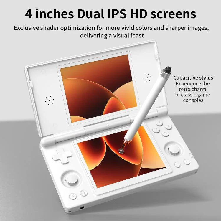 Máy chơi game cầm tay ANBERNIC RG DS Flip màn hình kép 4 inch IPS cảm ứng, thiết bị chơi game AI 3+32G