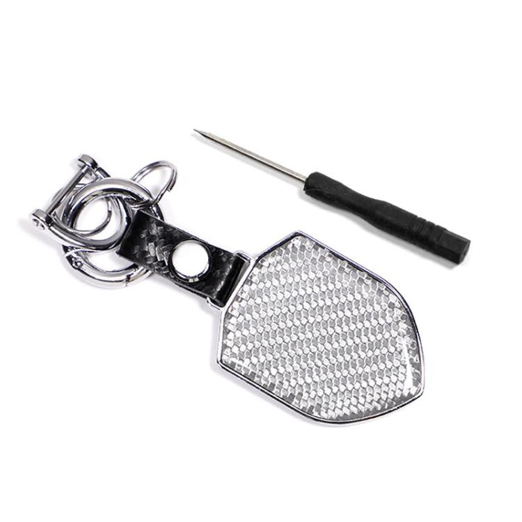 Carbon Fiber Pattern Car Keychain Metal Key Ring