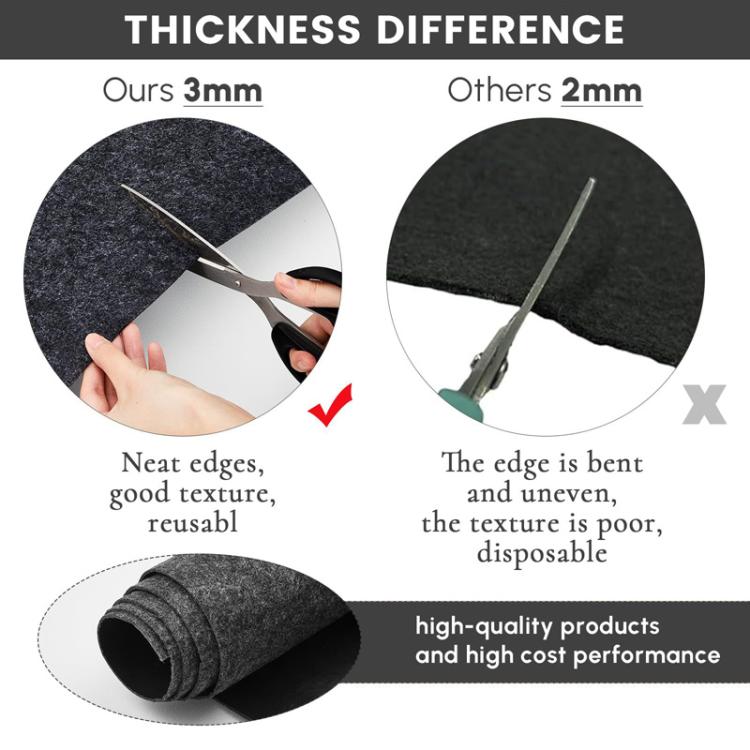 Thảm chống dầu cho bảo dưỡng xe, thảm sàn gara chống trượt bằng nỉ, kích thước 0.9 x 1m, 1 x 1m, 1 x 2m