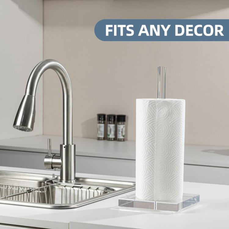 Giá đỡ giấy vệ sinh & tổ chức cuộn bằng acrylic cho nhà bếp, phòng tắm & bàn cà phê, YX218