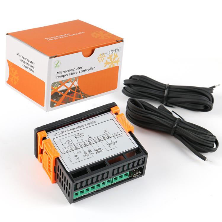 Bộ điều khiển nhiệt độ kỹ thuật số ETC-974 gắn trong với chức năng làm mát, rã đông và quạt, ETC-974 220V, ETC-974 110V