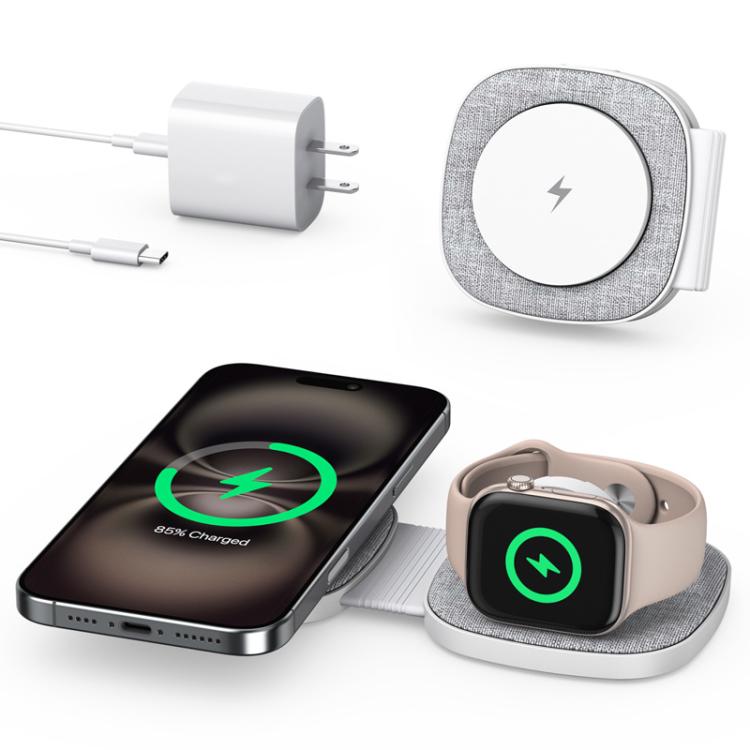 T2 15W 3 In1 Portable Foldable Magnetic Wireless Charger