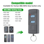 Điều khiển từ xa cửa gara không dây sao chép 2 nút 868MHZ cho HORMANN HSE2 / HSE4