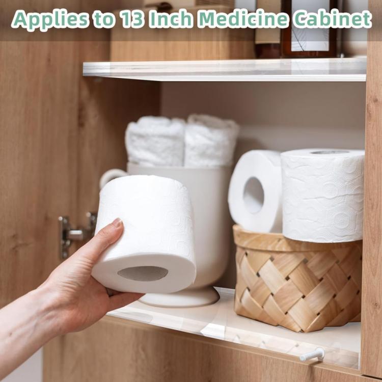Bộ 2 cái kệ thay thế cho tủ thuốc 13 inch kệ acrylic, bộ 2 cái, bộ 4 cái
